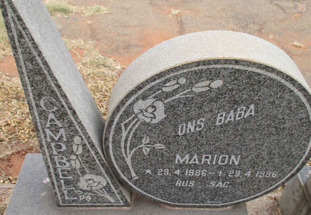 CAMPBELL Marion 1986-1986
