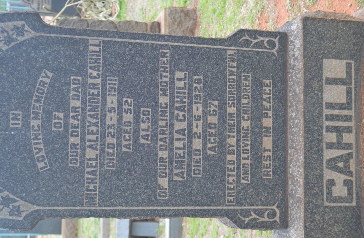 CAHILL Michael Alexander -1911 &amp; Amelia -1928