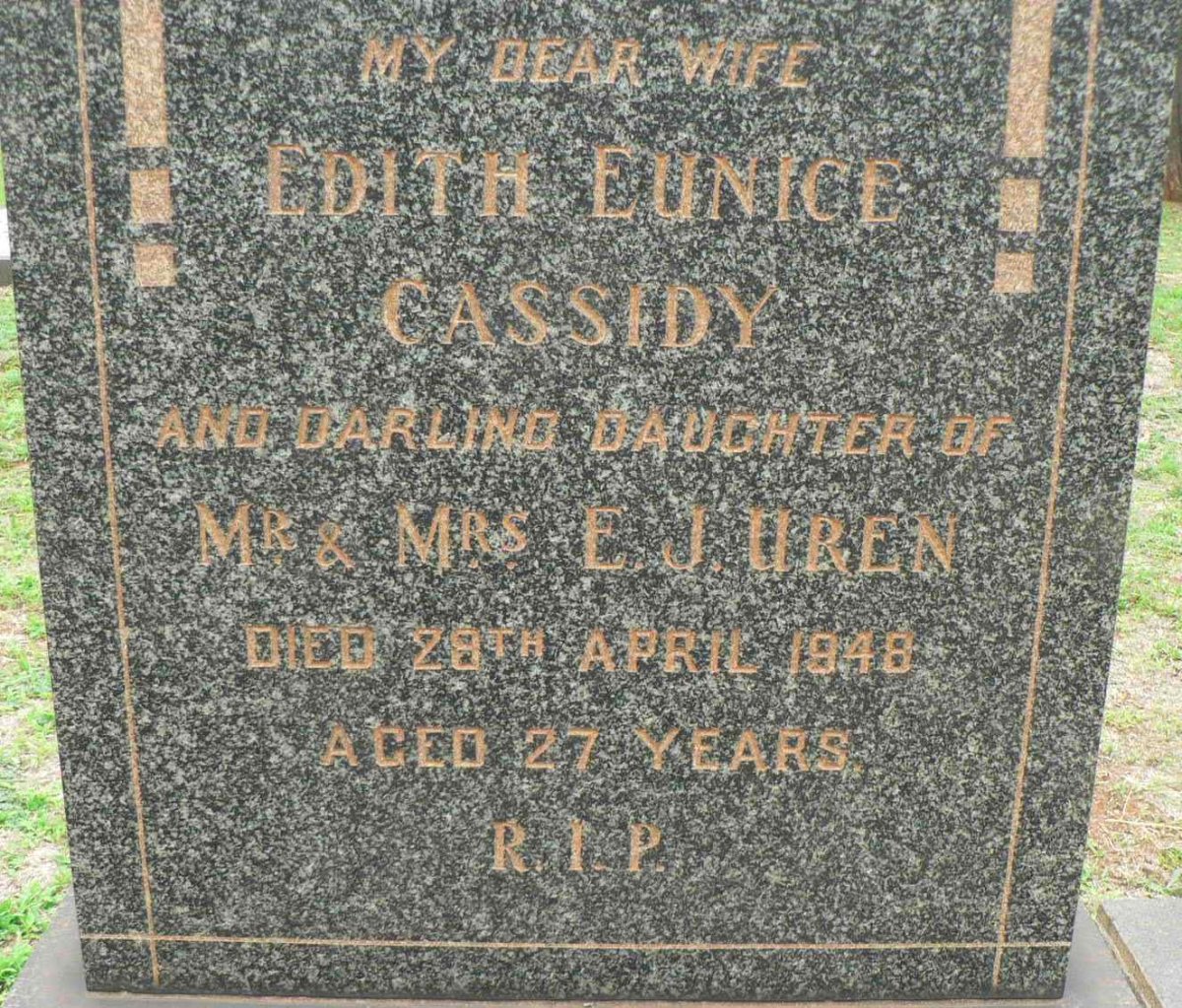 CASSIDY Edith Eunice nee UREN -1948