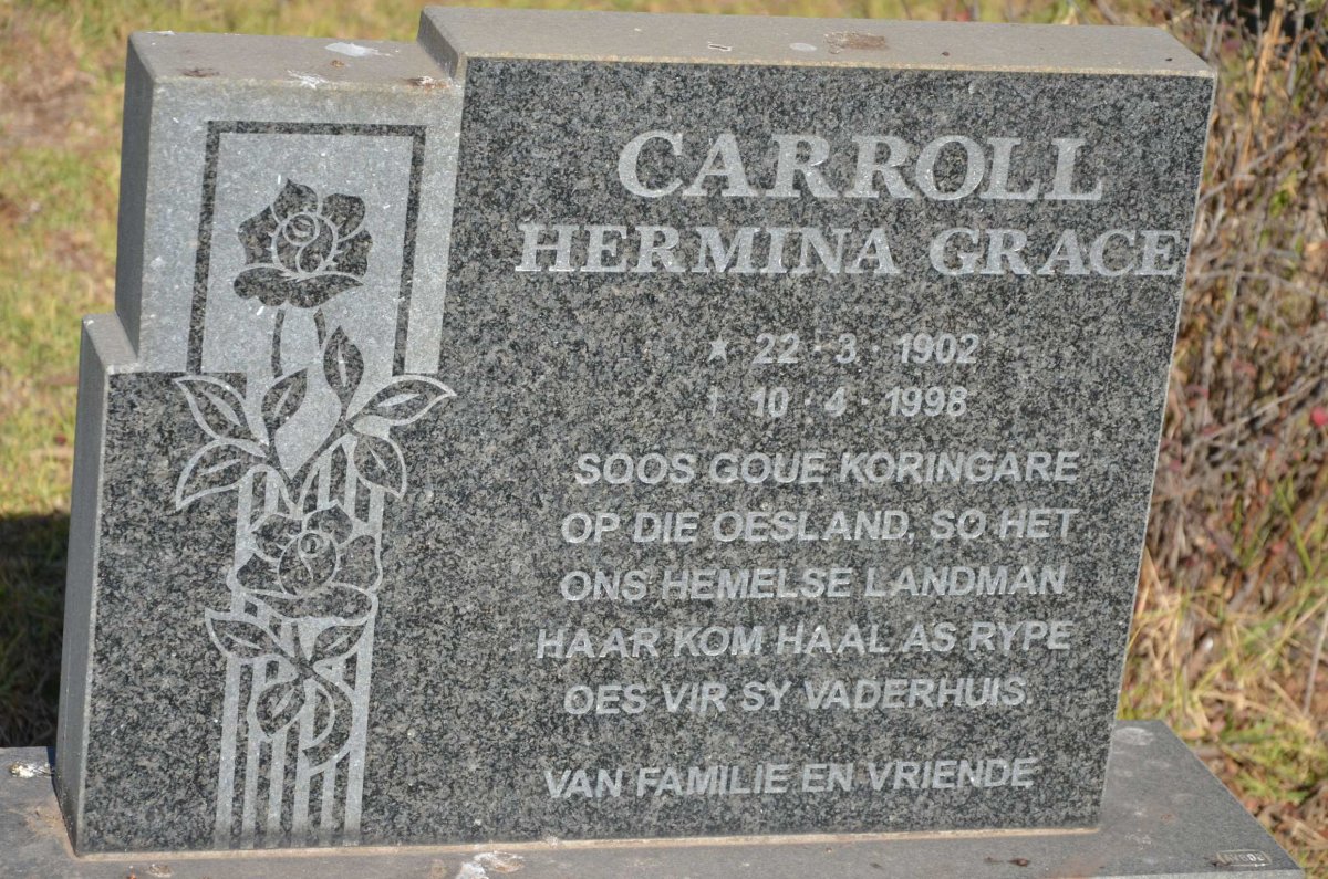 CARROLL Hermina Grace 1902-1998
