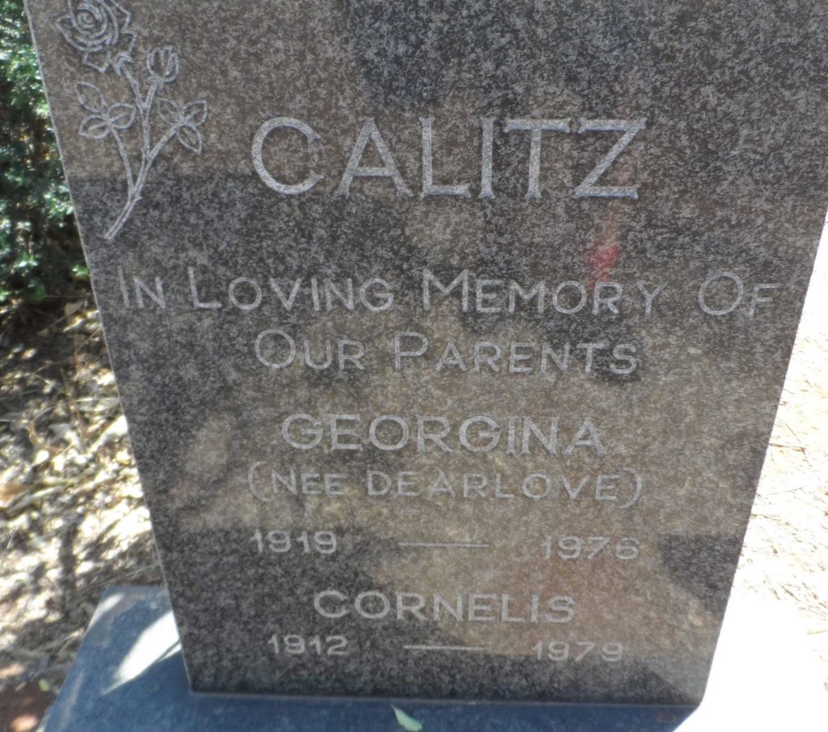 CALITZ Cornelis 1912-1979 &amp; Georgina 1919-1976