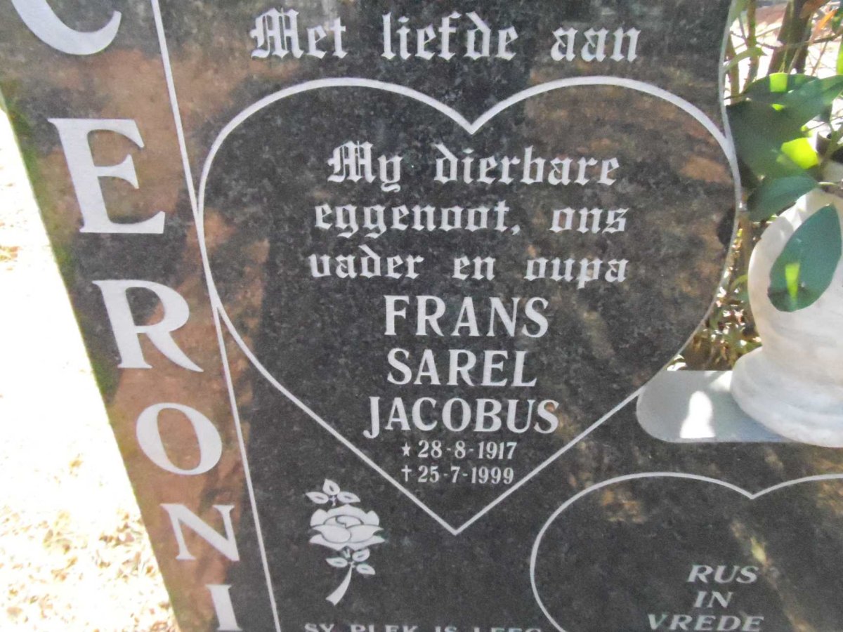 CERONIO Frans Sarel Jacobus 1917-1999