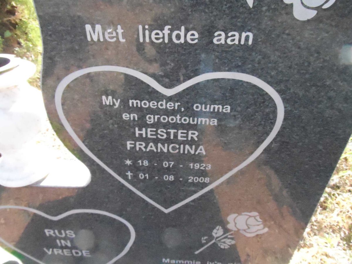 CERONIO Hester Francina 1923-2008