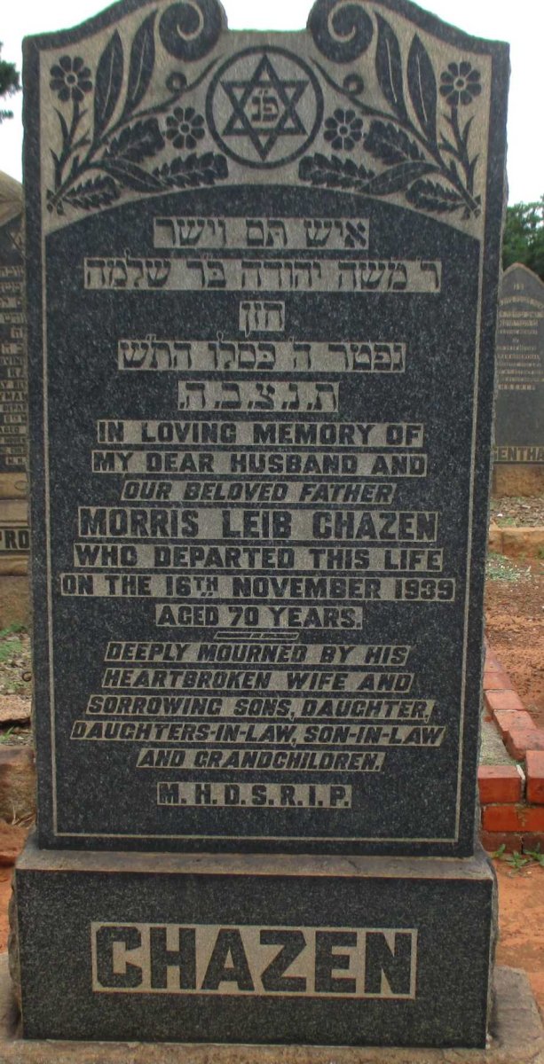 CHAZEN Morris Leib -1939