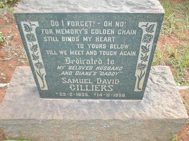 CILLIERS Samuel David 1935-1958