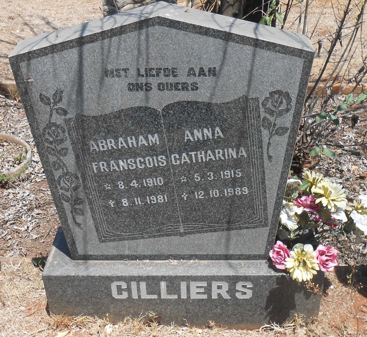 CILLIERS Abraham Franscois 1910-1981 &amp; Anna Catharina 1915-1989