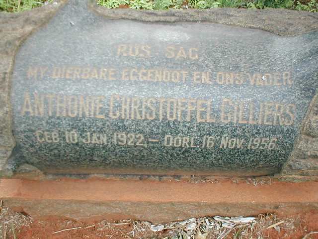CILLIERS Anthonie Christoffel 1922-1956