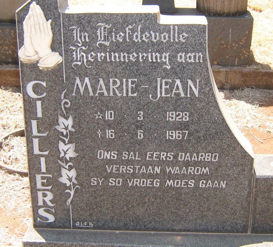 CILLIERS Marie-Jean 1928-1967