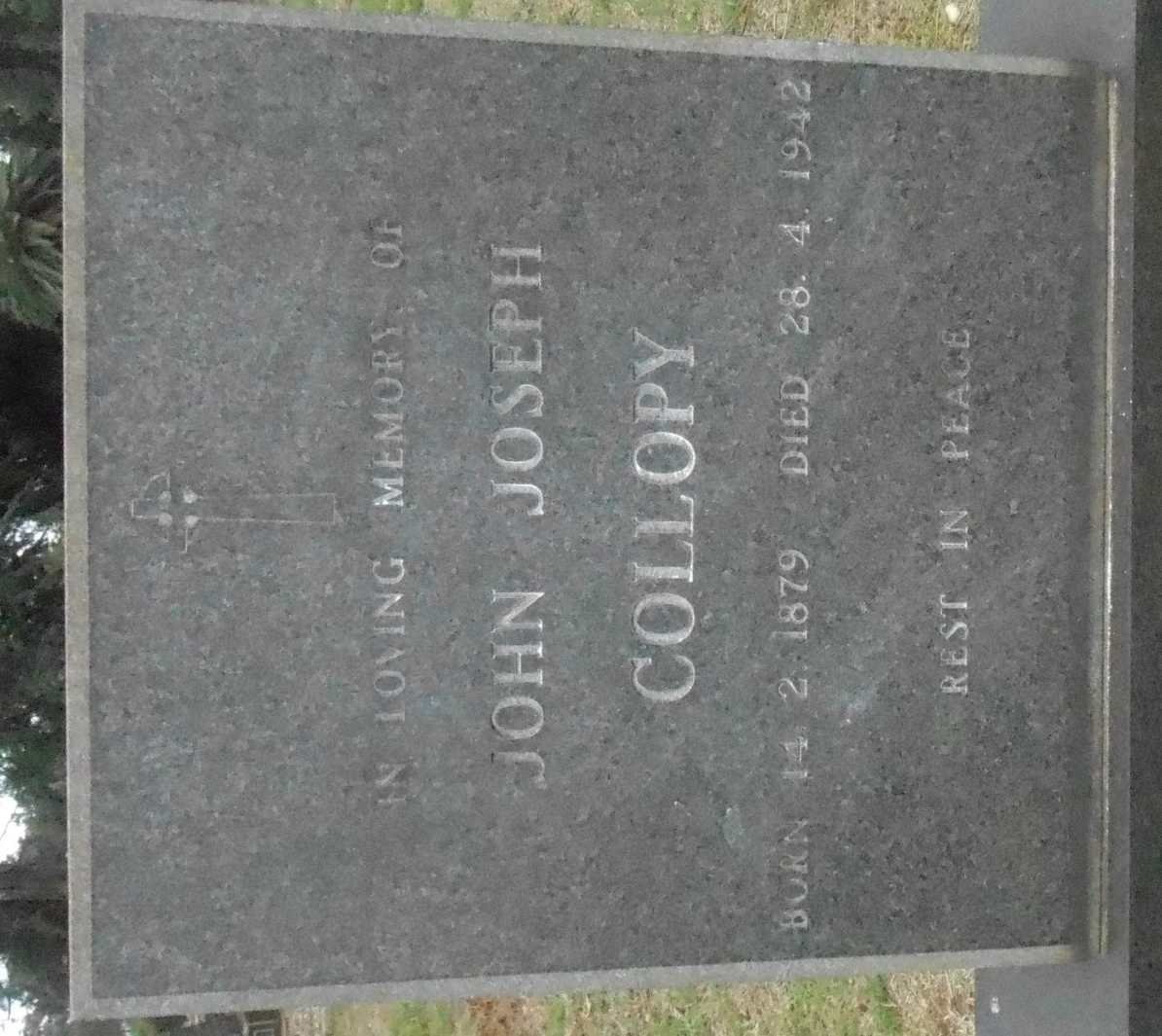 COLLOPY John Joseph 1879-1942