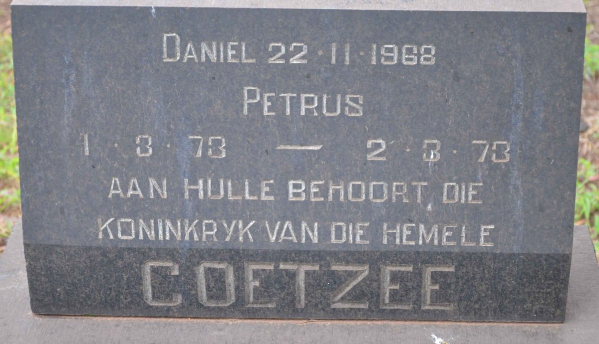 COETZEE Daniel -1968 :: COETZEE Petrus 1973-1973