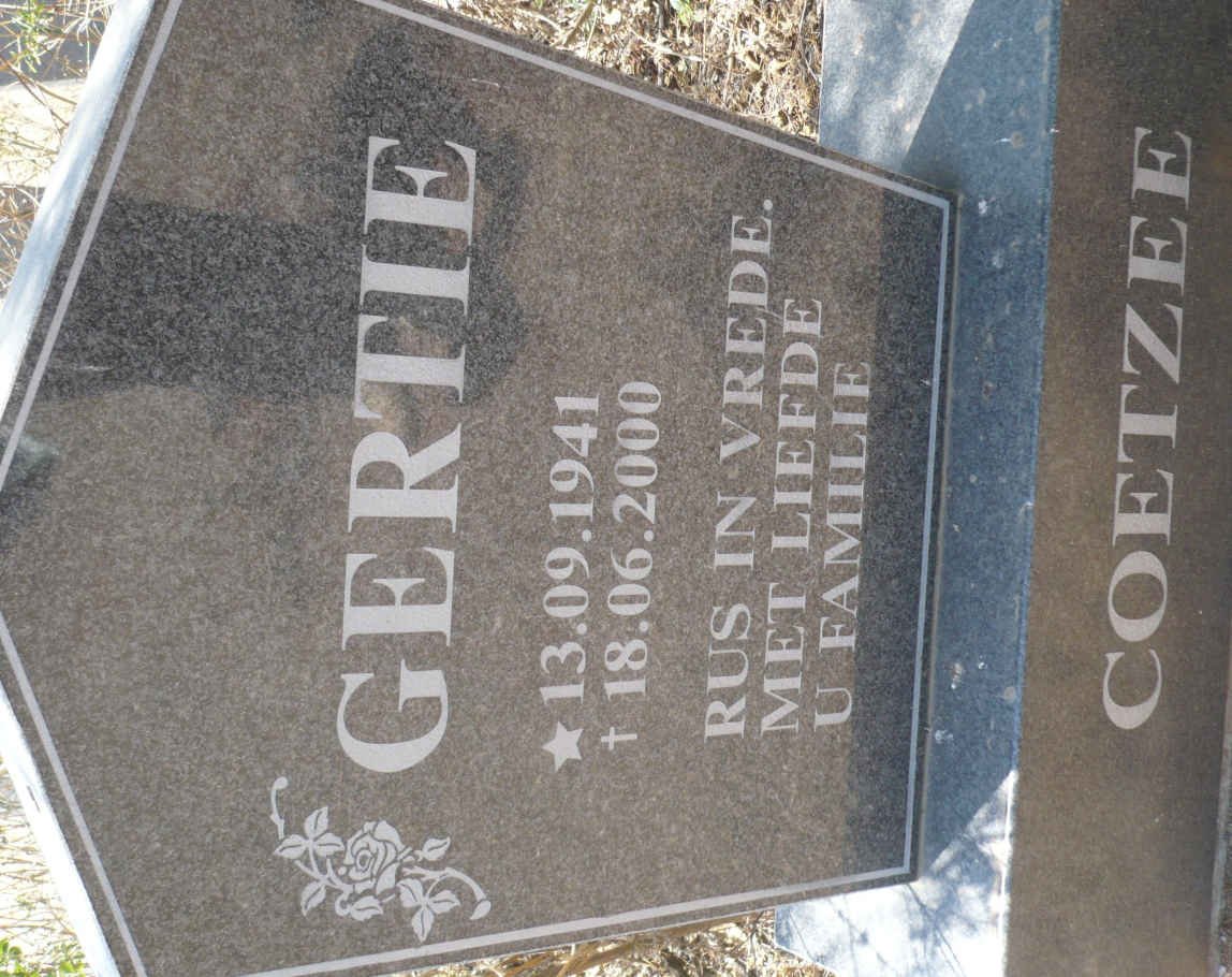 COETZEE Gertie 1941-2000