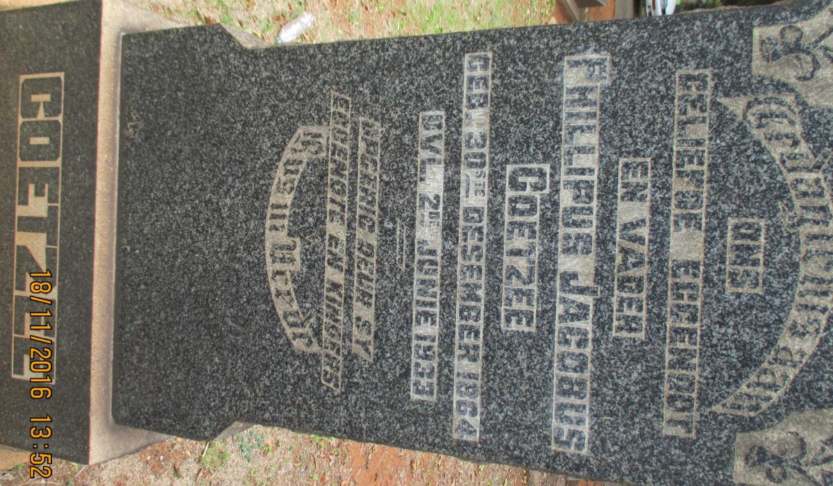 COETZEE Phillipus Jacobus 1964-1933
