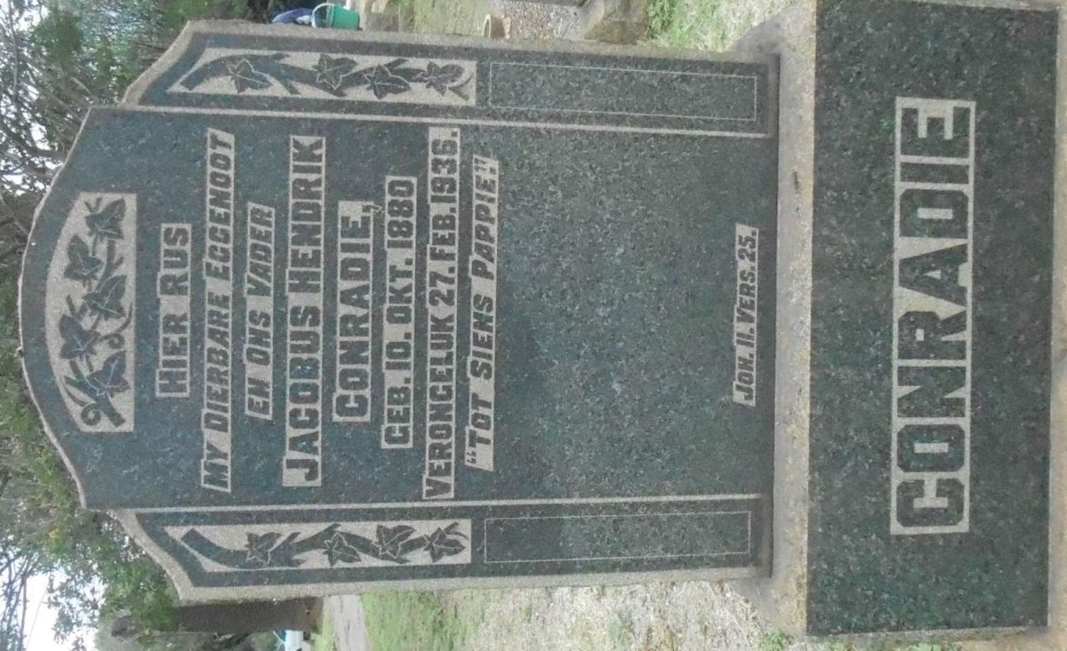 CONRADIE Jacobus Hendrik 1880-1936