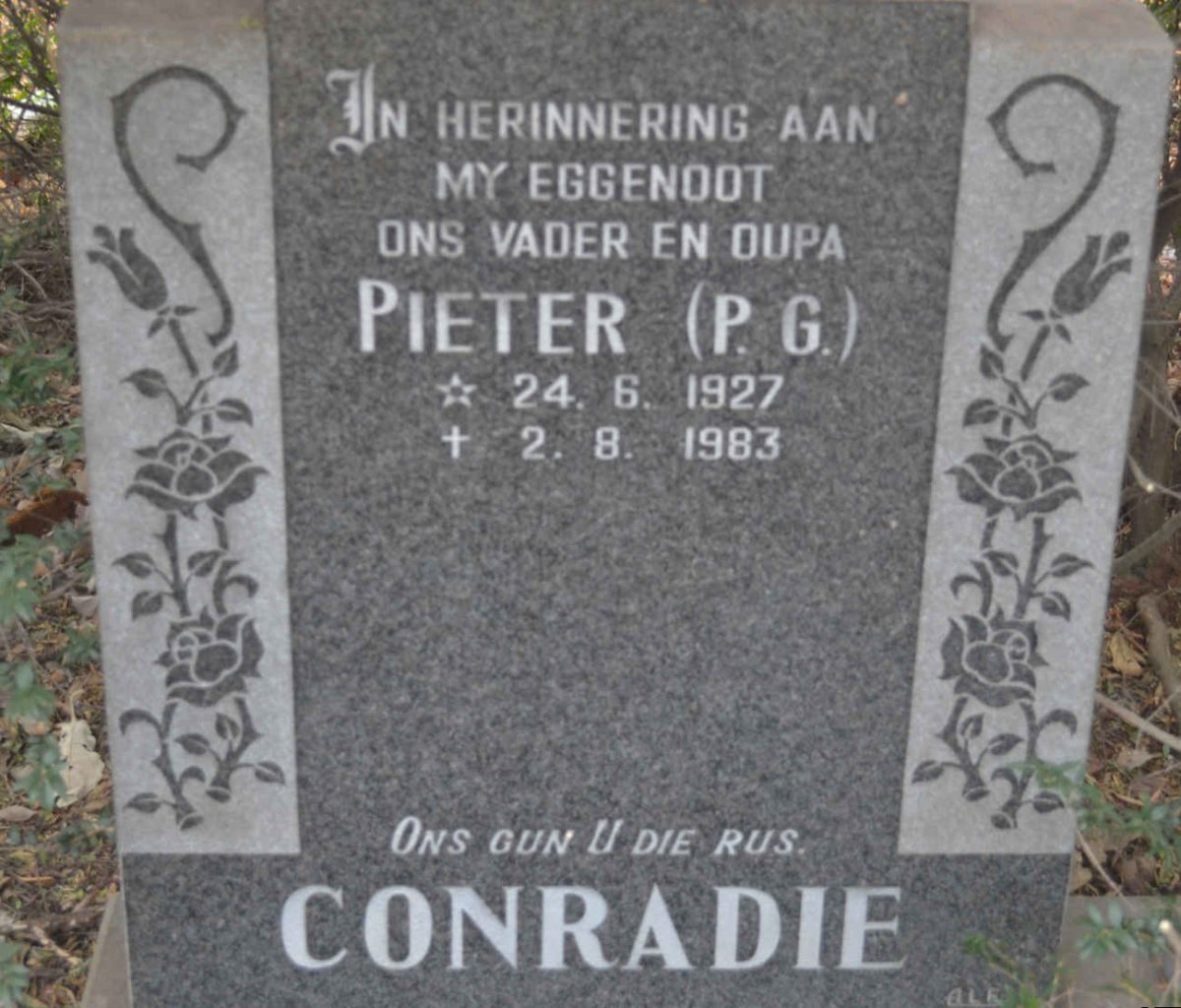 CONRADIE P.G. 1927-1983