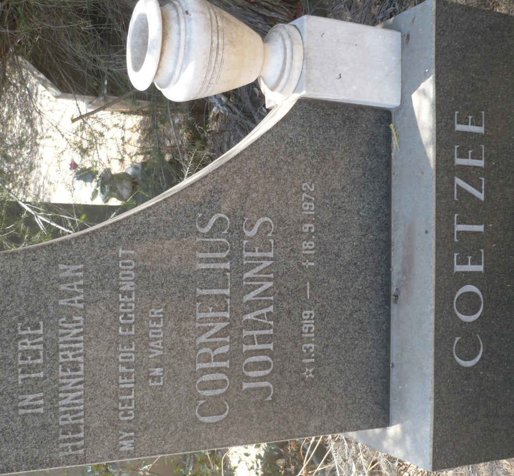 COETZEE Cornelius Johannes 1919-1972