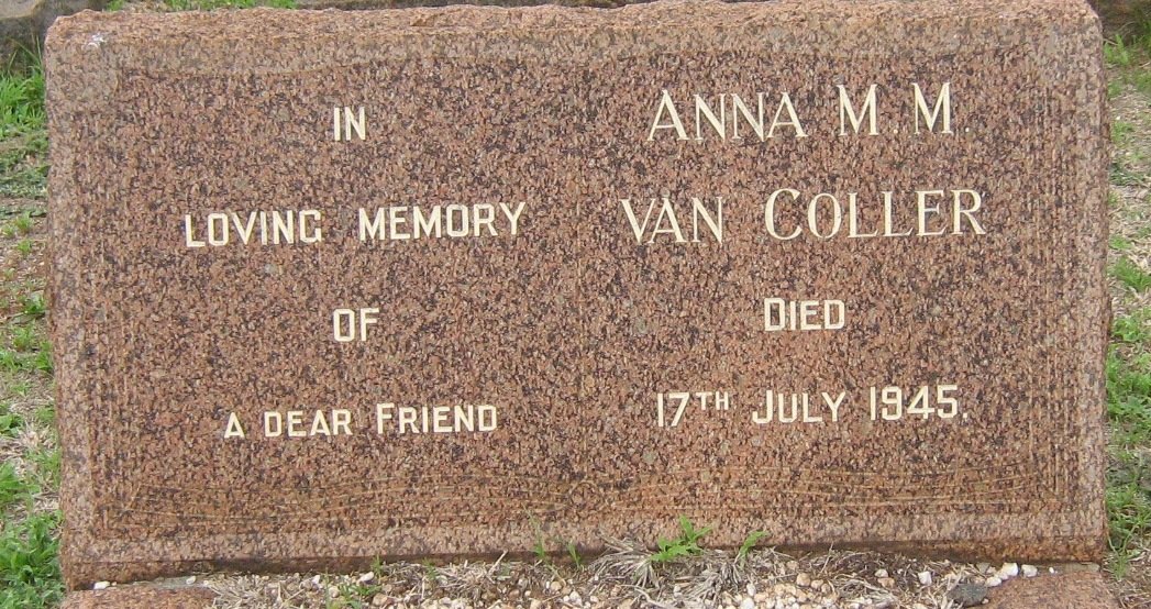 COLLER Anna M.M., van -1945