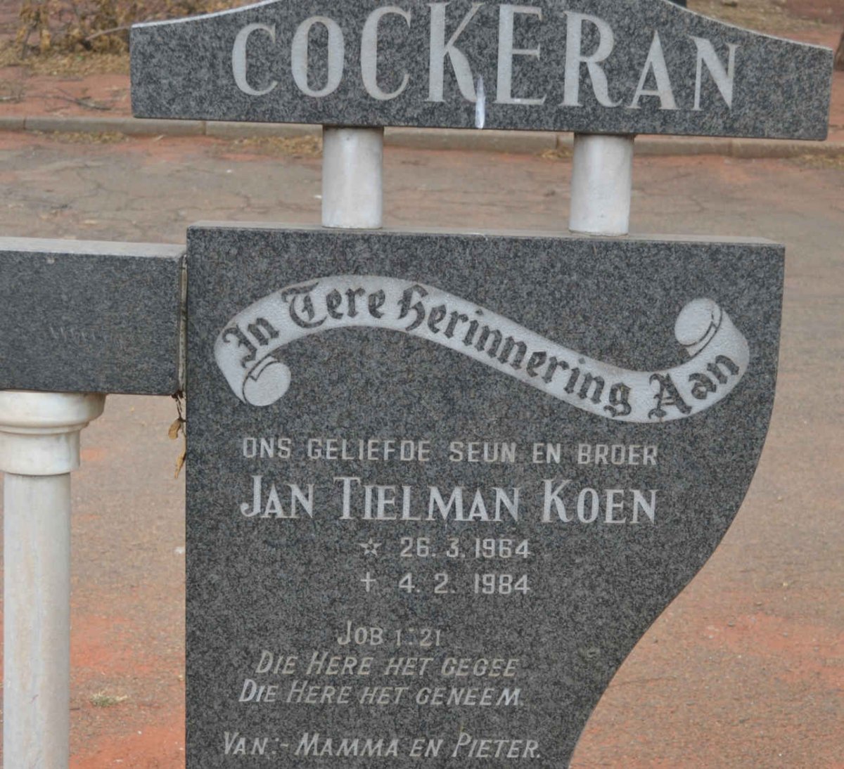 COCKERAN Jan Tielman Koen 1964-1984