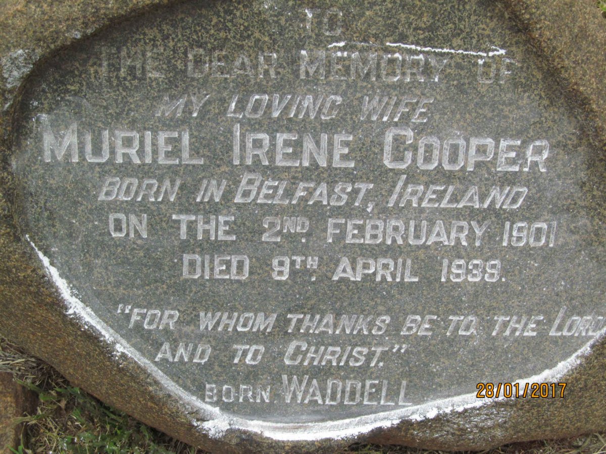 COOPER Muriel Irene nee WADDELL 1901-1939