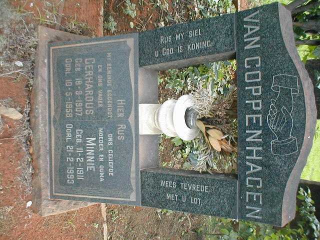 COPPENHAGEN Gerhardus, van 1907-1958 &amp; Minnie 1911-1993