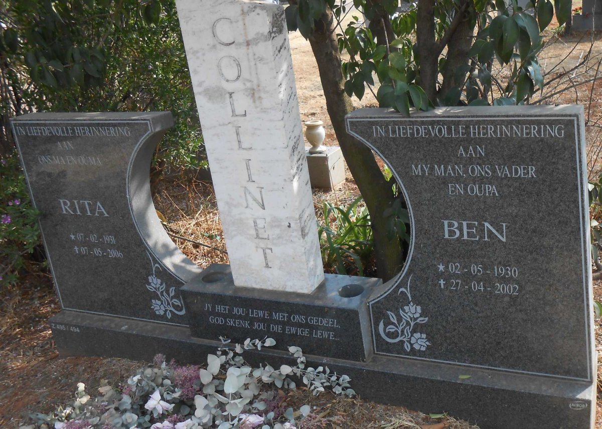 COLLINET Ben 1930-2002 &amp; Rita 1931-2006