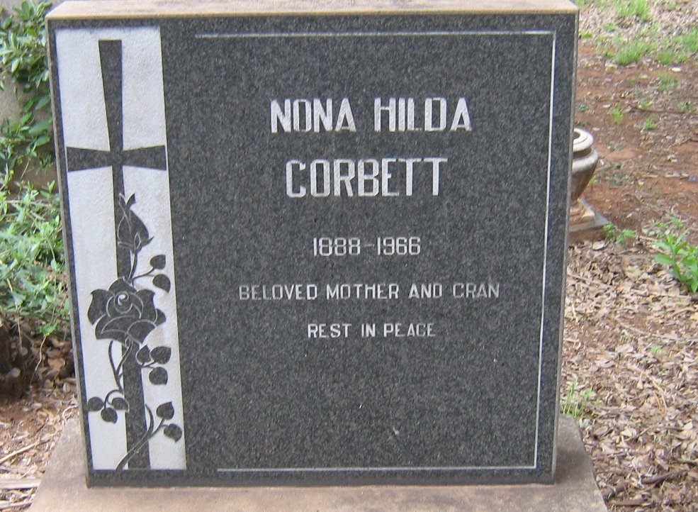 CORBETT Nona Hilda 1888-1966