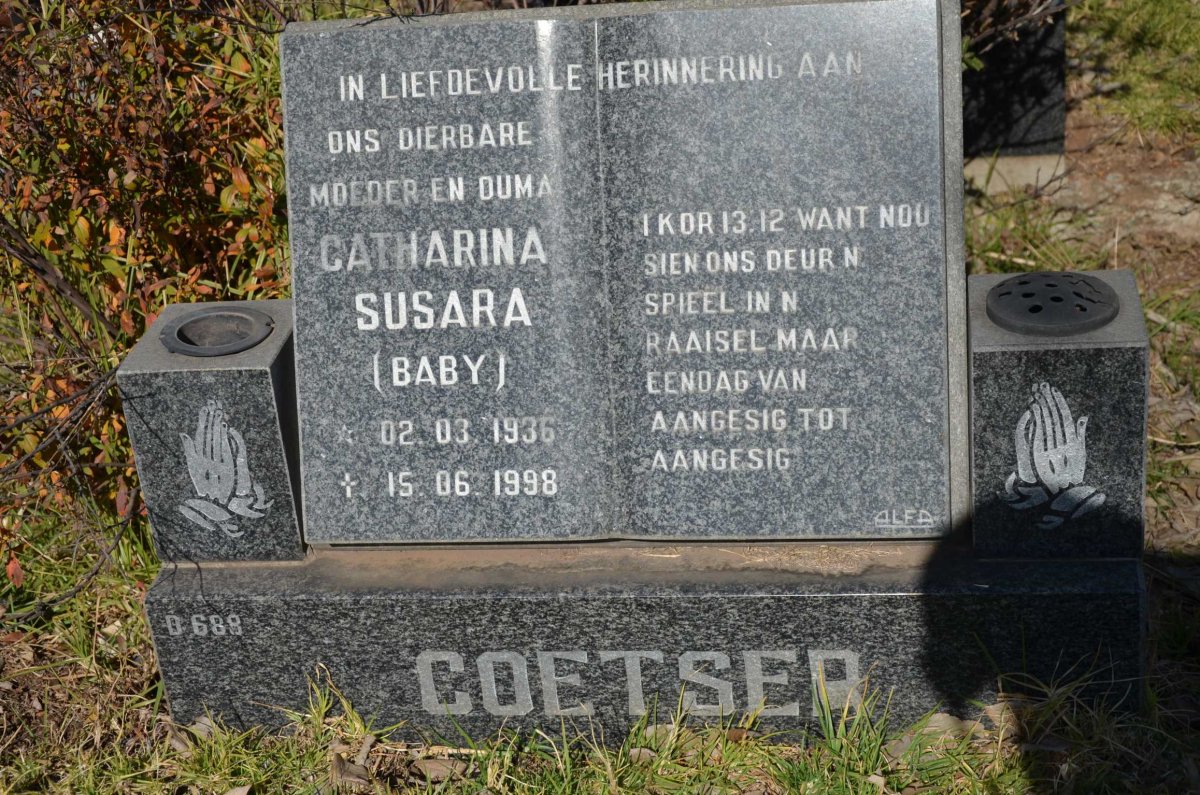 COETSER Catharina Susara 1936-1998