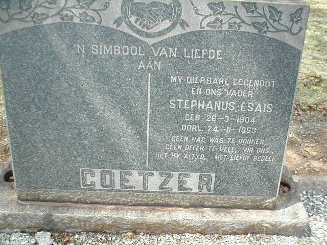 COETZER Stephanus Esias 1904-1953