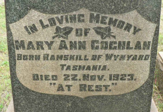 COGHLAN Mary Ann -1923