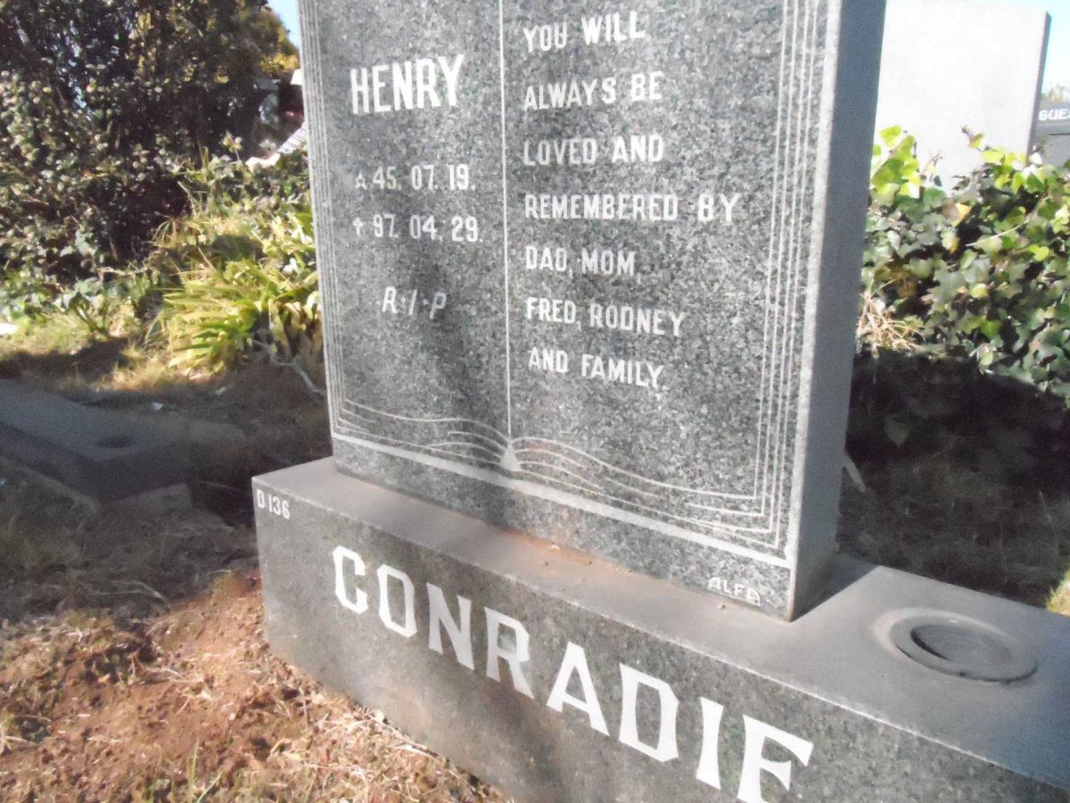 CONRADIE Henry 1945-1997