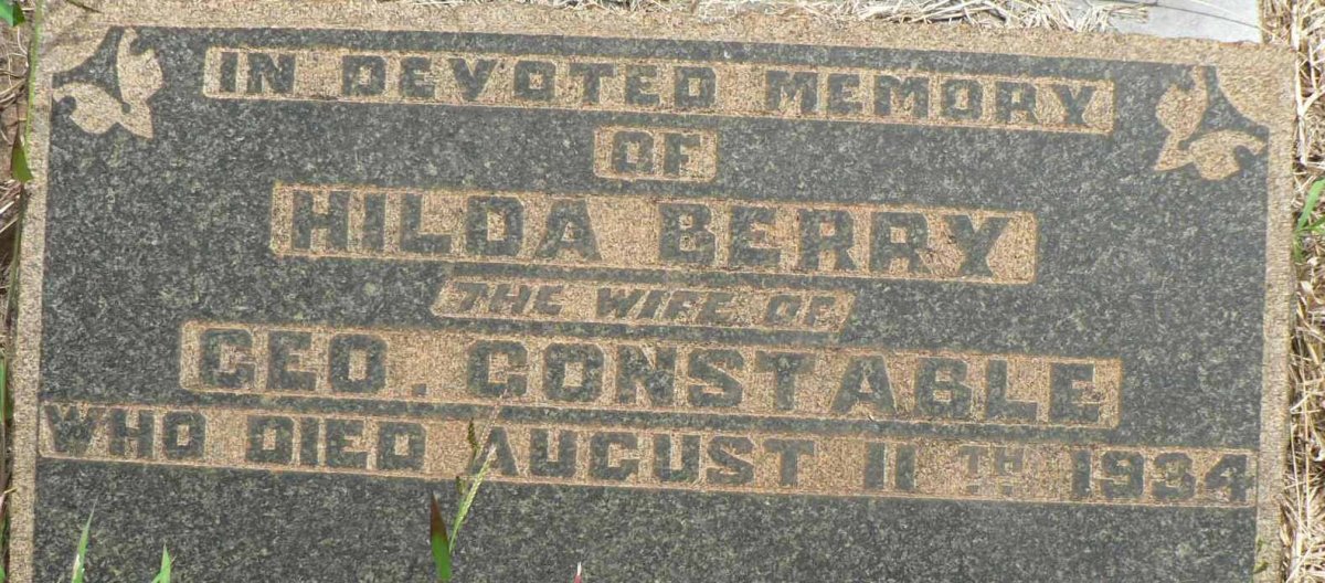 CONSTABLE Hilda Berry -1934
