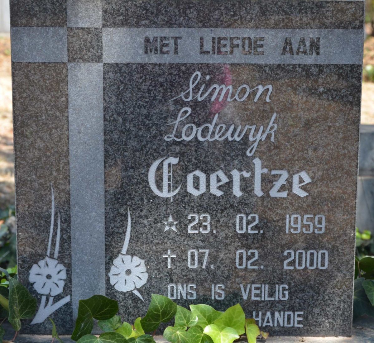 COERTZE Simon Lodewyk 1959-2000