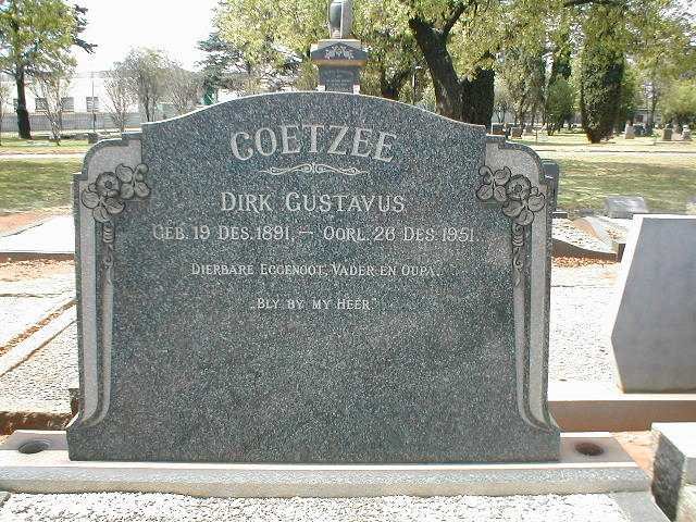 COETZEE Dirk Gustavus 1891-1951