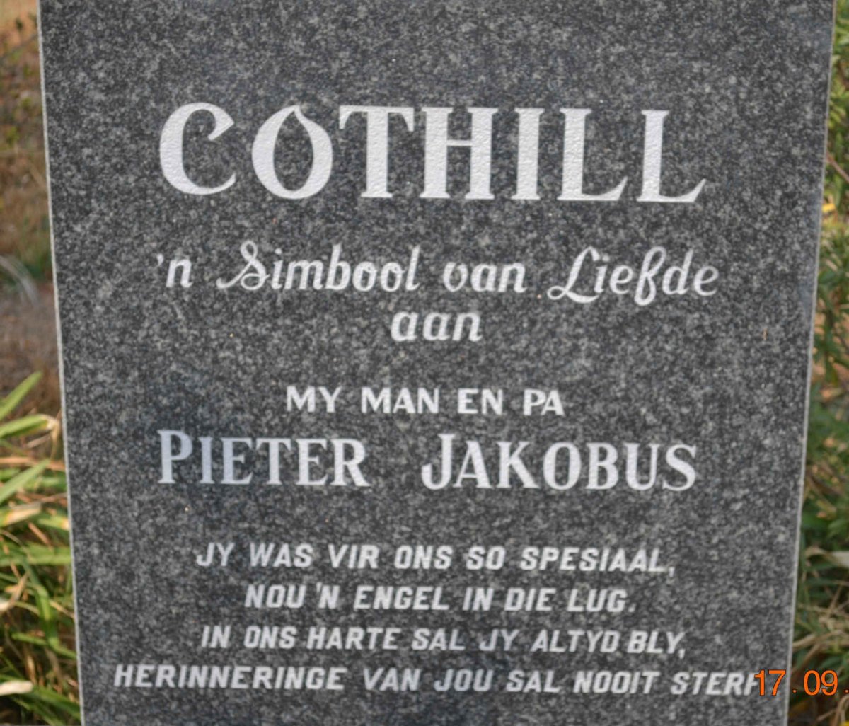 COTHILL Pieter Jakobus