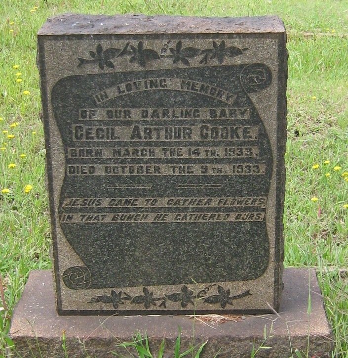 COOKE Cecil Arthur 1933-1933