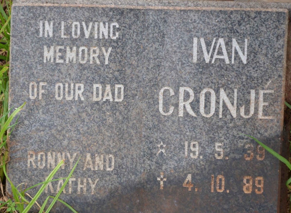 CRONJÉ Ivan 1939-1989
