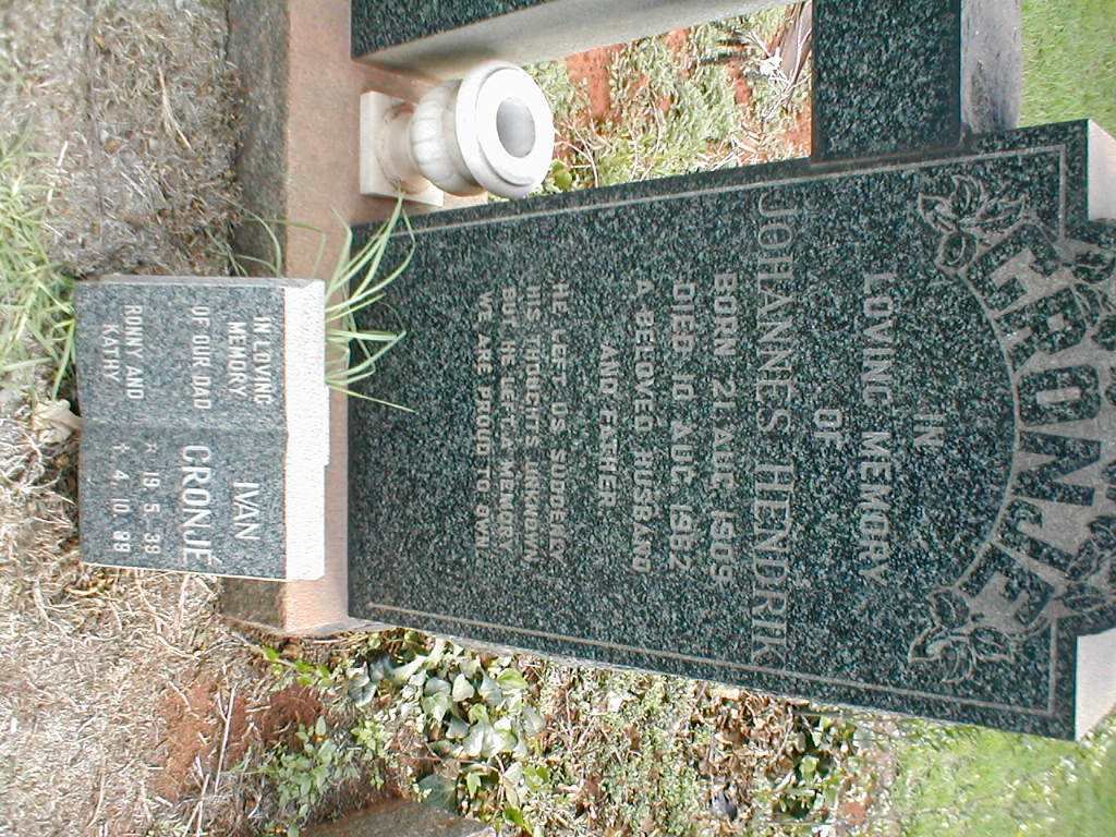 CRONJÉ Johannes Hendrik 1909-1962 :: CRONJÉ Ivan 1939-1999
