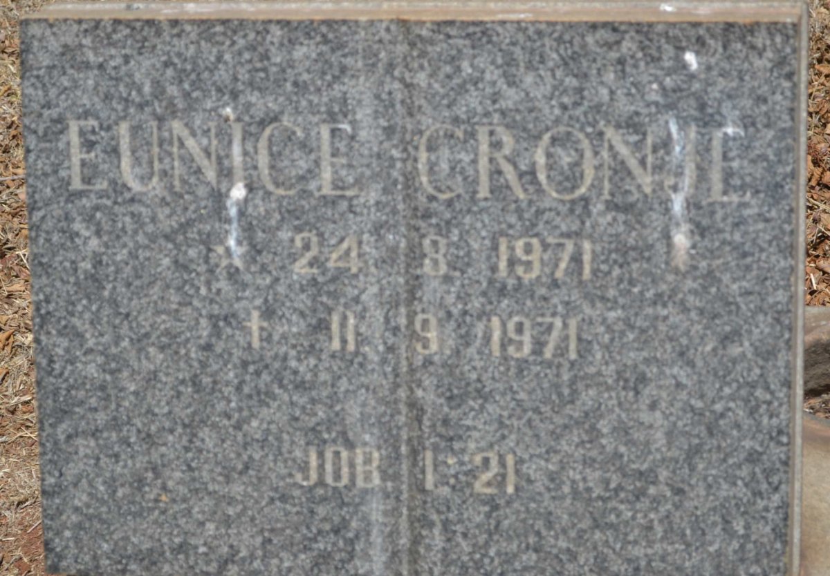 CRONJE Eunice 1971-1971