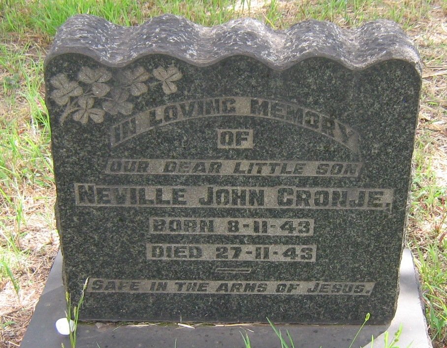CRONJE Neville John 1943-1943