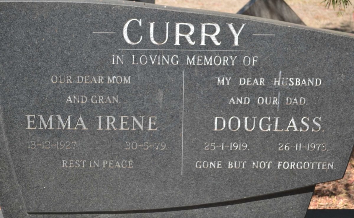 CURRY Douglass 1919-1973 &amp; Emma Irene 1927-1979