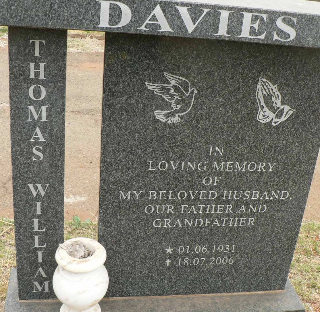 DAVIES Thomas William 1931-2006