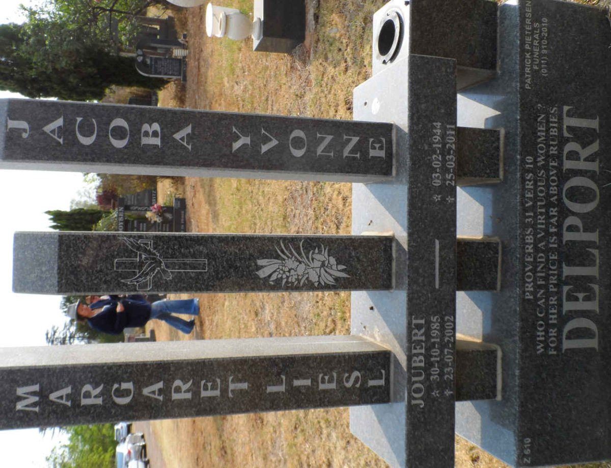 DELPORT Jacoba Yvonne 1944-2011 :: JOUBERT Margaret Liesl 1985-2002