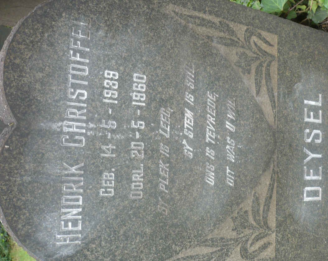 DEYSEL Hendrik Christoffel 1939-1960