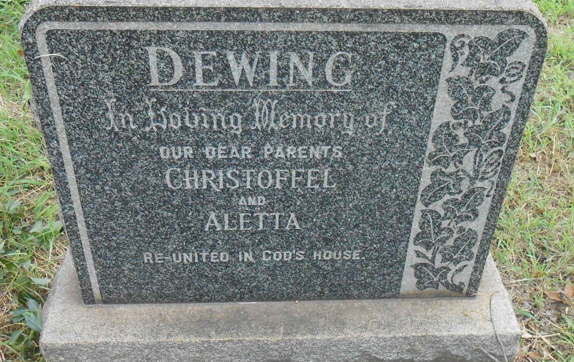 DEWING Christoffel &amp; Aletta