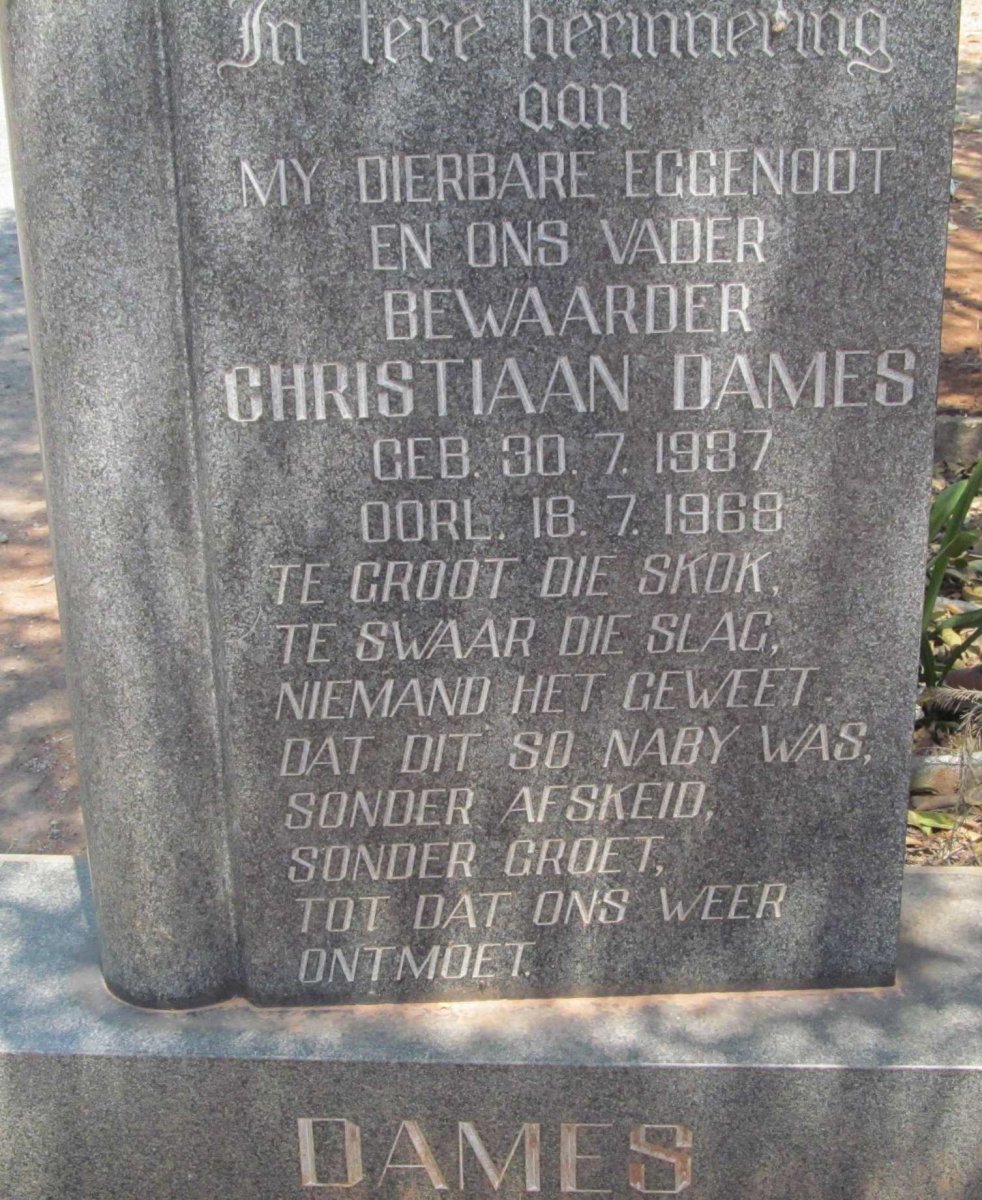 DAMES Christiaan 1937-1968