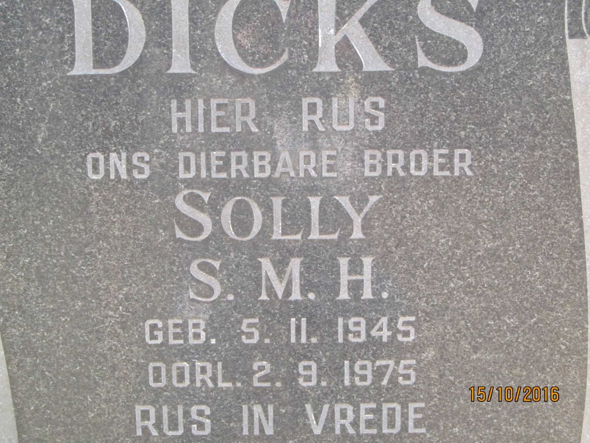 DICKS S.M.H. 1945-1975