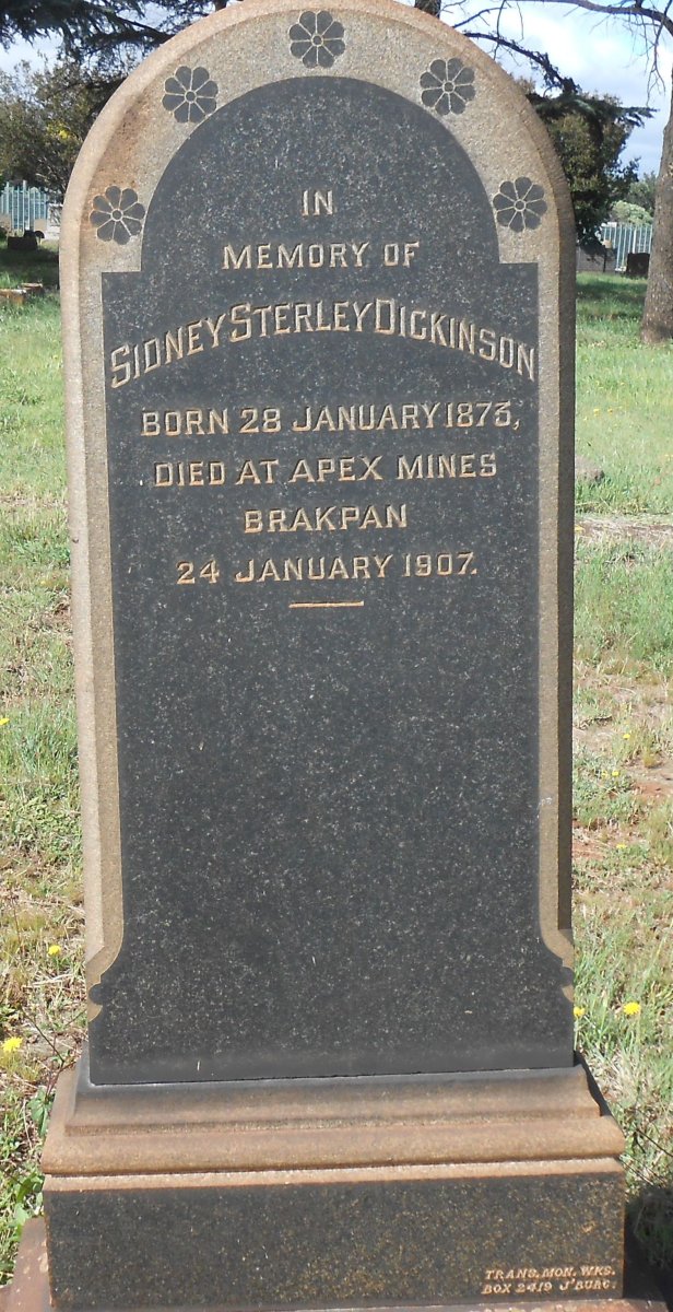 DICKINSON Sidney Sterley 1873-1907