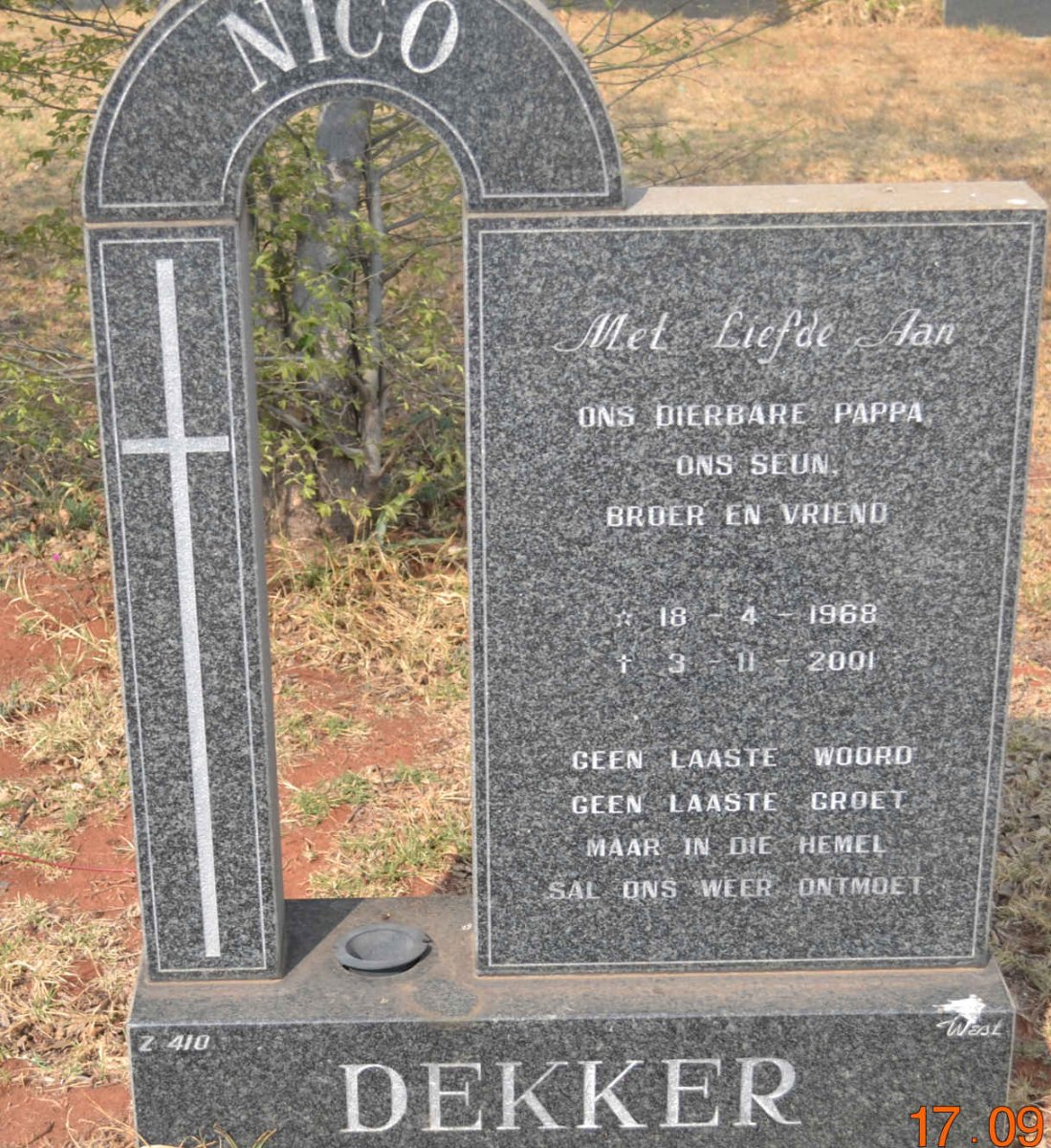 DEKKER Nico 1968-2001
