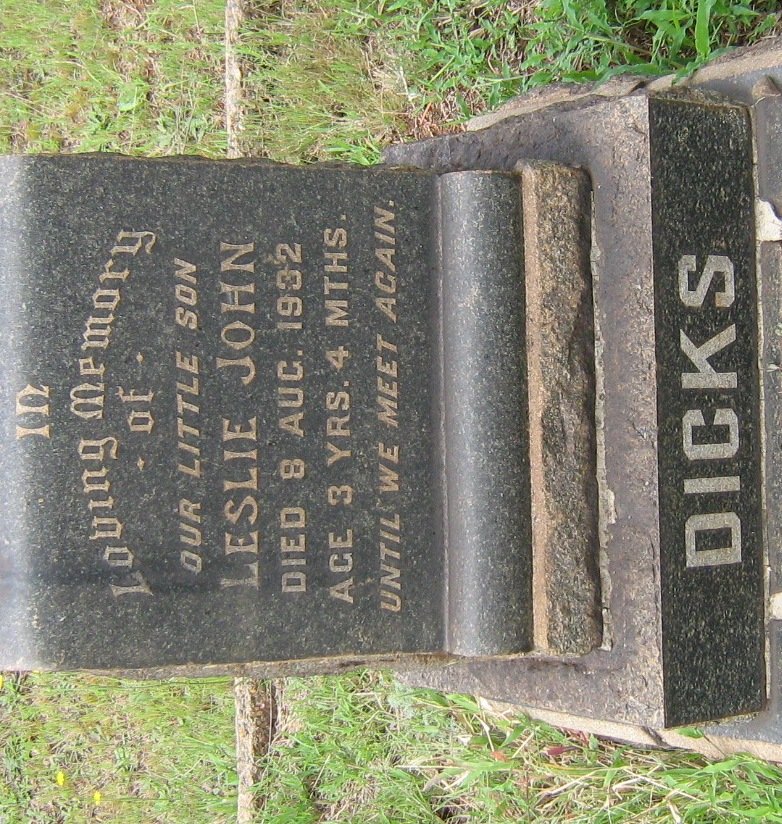 DICKS Leslie John -1932
