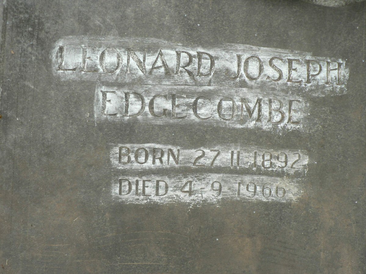 DRAKE Leonard Joseph Edgecombe 1892-1966 &amp; Eliza Sarah 1890-1966