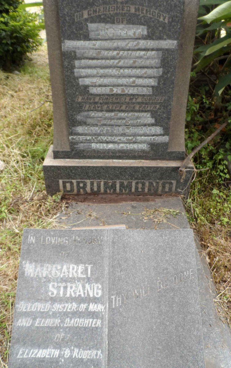 DRUMMOND Robert -1948 &amp; Elizabeth Deans -1966 :: STRANG Margaret